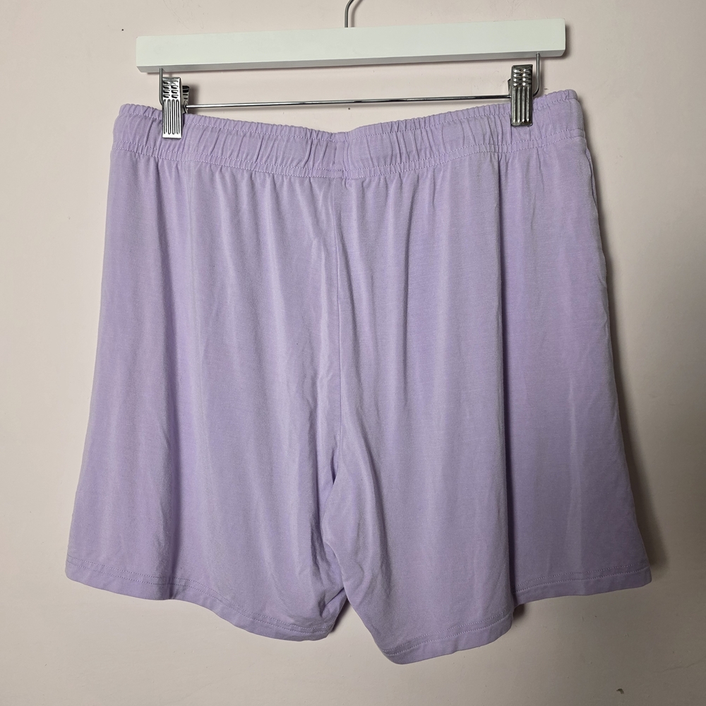 Comfrt Lavender Cloud Lounge Shorts Size Large Soft Drawstring Casual Cozy - Picture 2 of 6